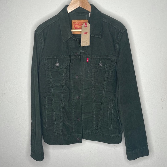Levi's Men’s Corduroy Trucker Jacket (Dark Green)